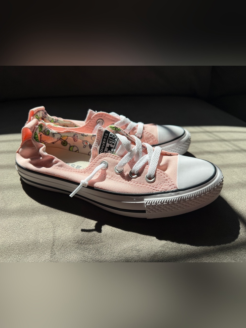 🎀 Converse Shoreline Pink Slip-On Sneakers with Cute Citrus Lining ✨